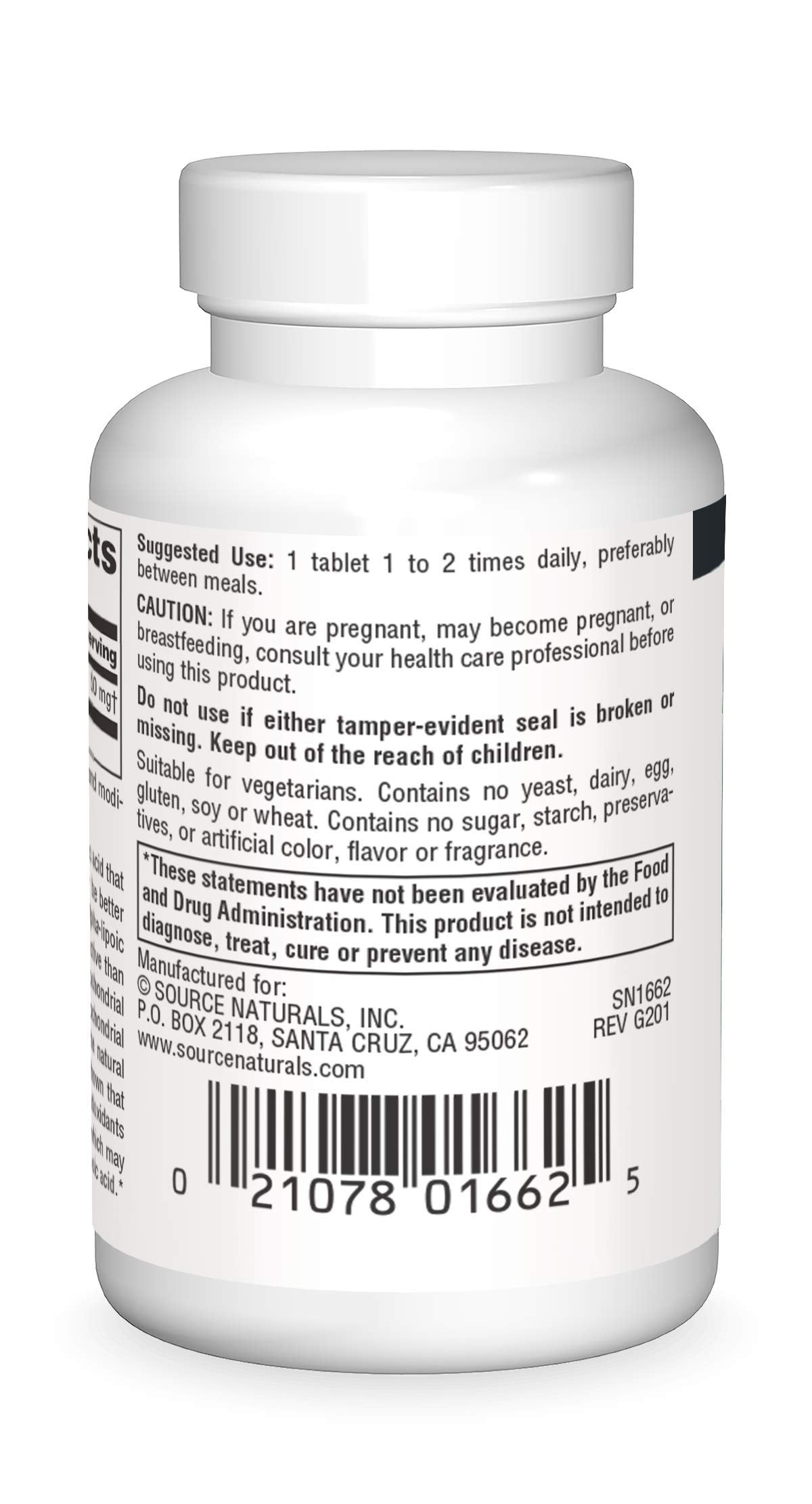 R-Lipoic Acid 50 mg label close-up