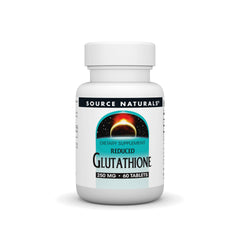 Bottle of Source Naturals Reduced Glutathione 250mg with 60 tablets