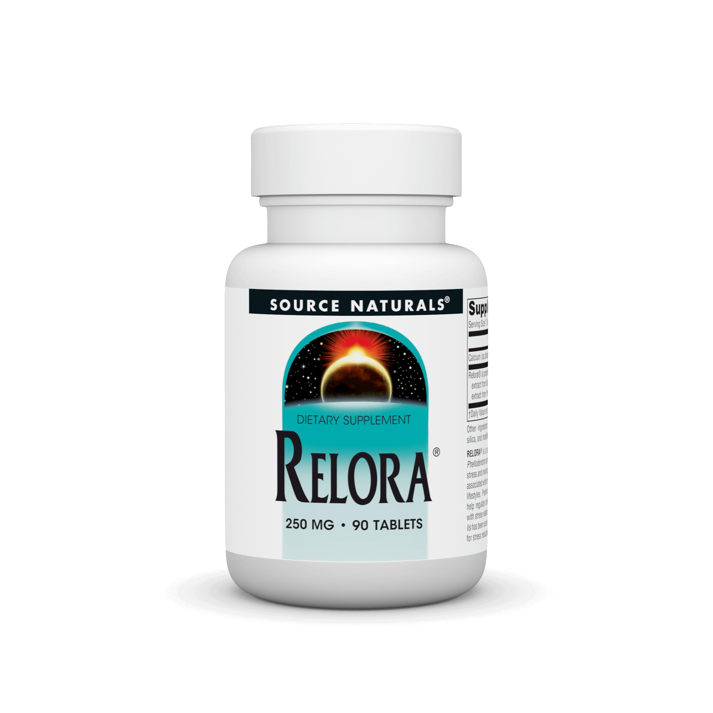 Relora 250 mg bottle with 90 tablets – Source Naturals