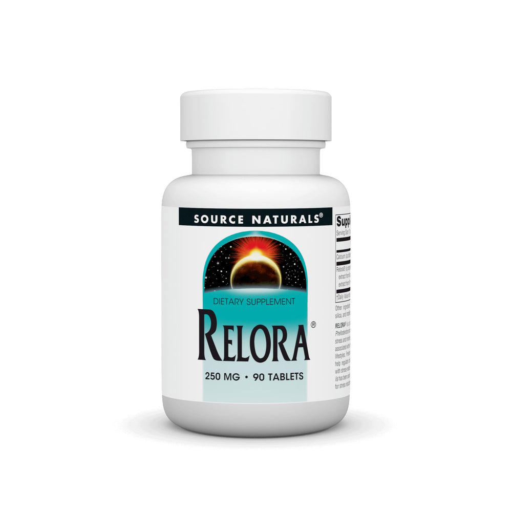 Relora 250 mg bottle with 90 tablets – Source Naturals