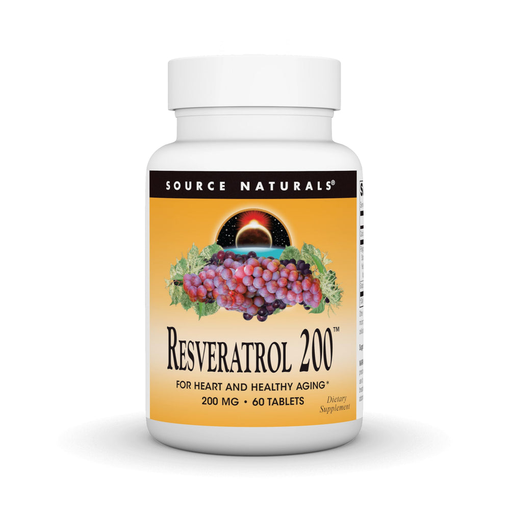 Source Naturals Resveratrol 200 mg bottle with box