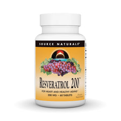 Source Naturals Resveratrol 200 mg bottle with box