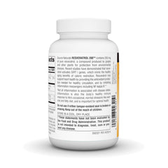 Graphic showing resveratrol ingredients including calcium and grape seed extract