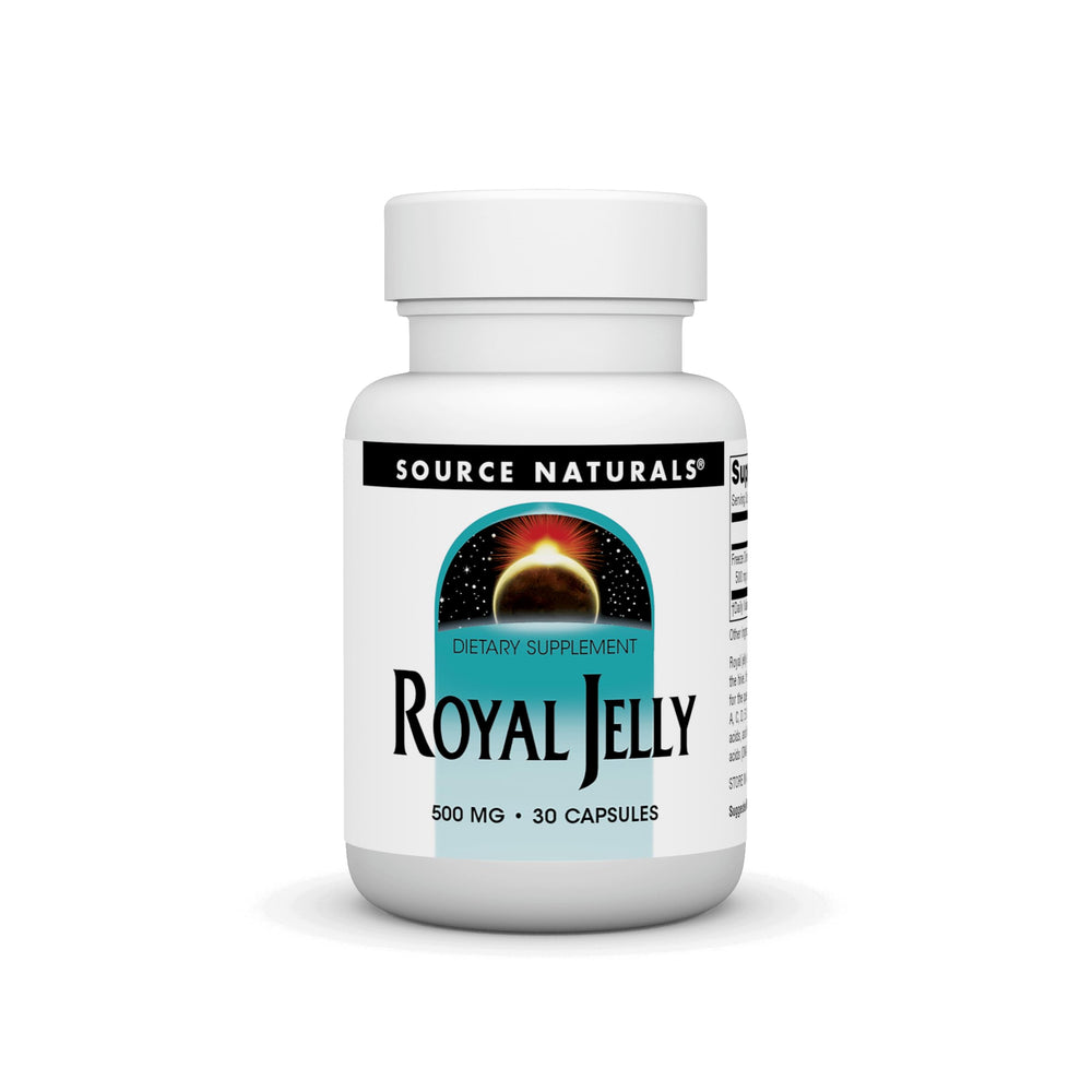Bottle of Source Naturals Royal Jelly 500mg - 30 capsules