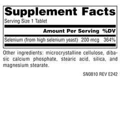 Front label of Source Naturals Selenium bottle