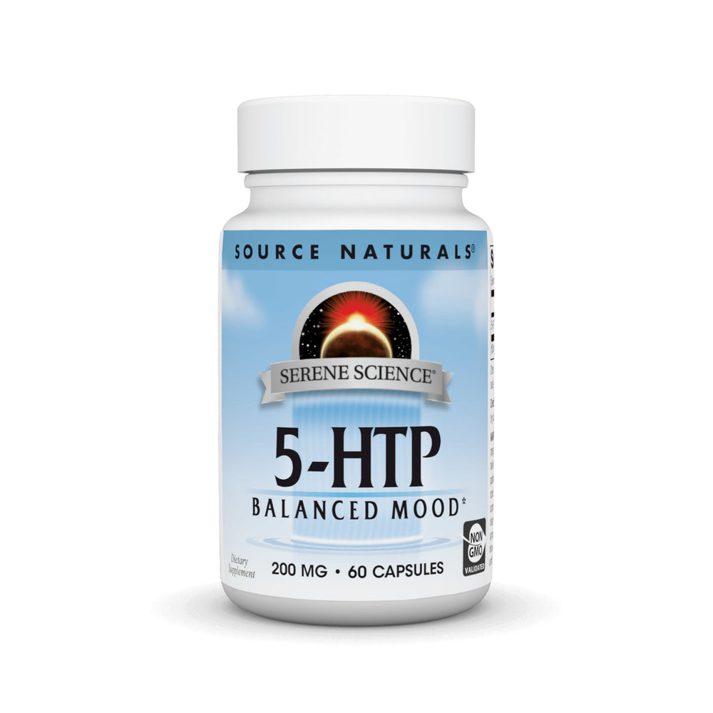 Source Naturals Serene Science 5-HTP bottle label