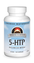 Bottle label for Source Naturals Serene Science 5-HTP 50 mg