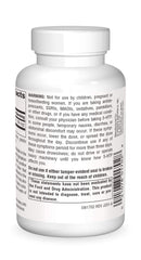 Close-up of 5-HTP 50 mg capsules in bottle