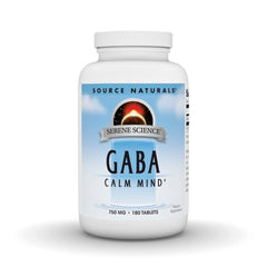 Source Naturals Serene Science GABA 750 mg Calm Mind bottle with 180 tablets
