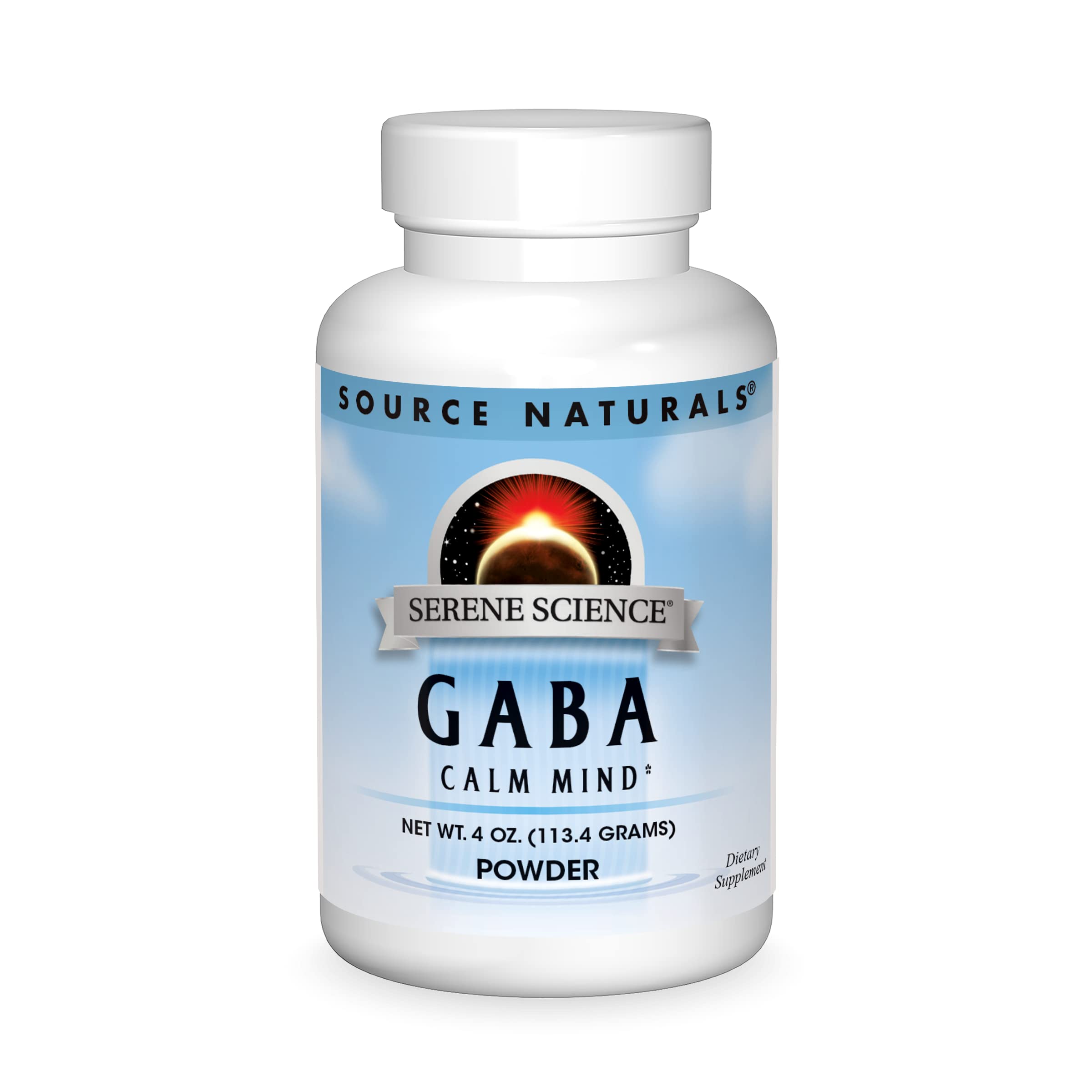 Front label of Source Naturals Serene Science GABA Calm Mind powder