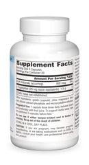 Close-up of L-Tryptophan 500 mg label on bottle