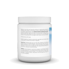 Close-up of Serene Science Magnesium Serene Berry Flavor label