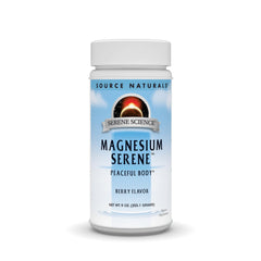 Bottle of Source Naturals Serene Science Magnesium Serene Berry 9 oz with label