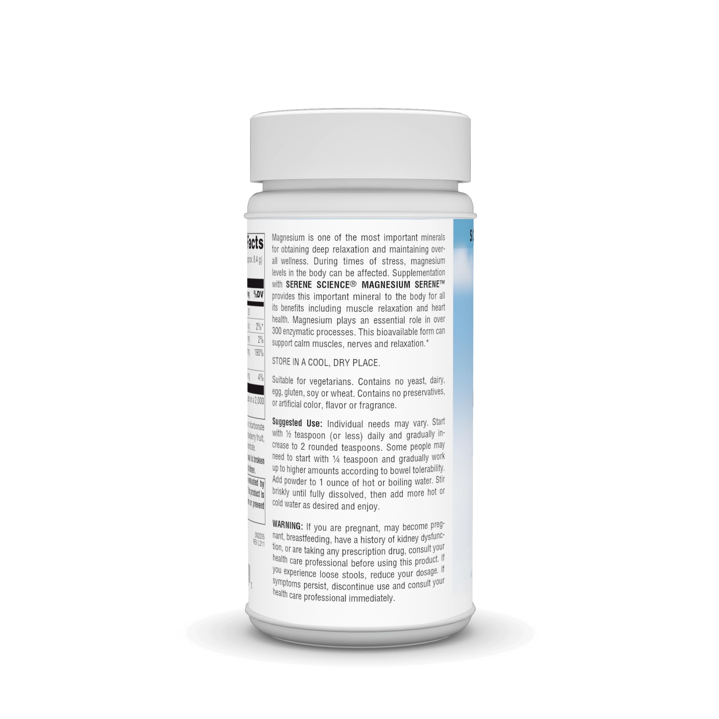 Measuring ½ teaspoon of Serene Berry magnesium dissolving in hot water