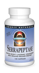 Bottle of Source Naturals Serrapeptase delayed-release vegetarian capsules