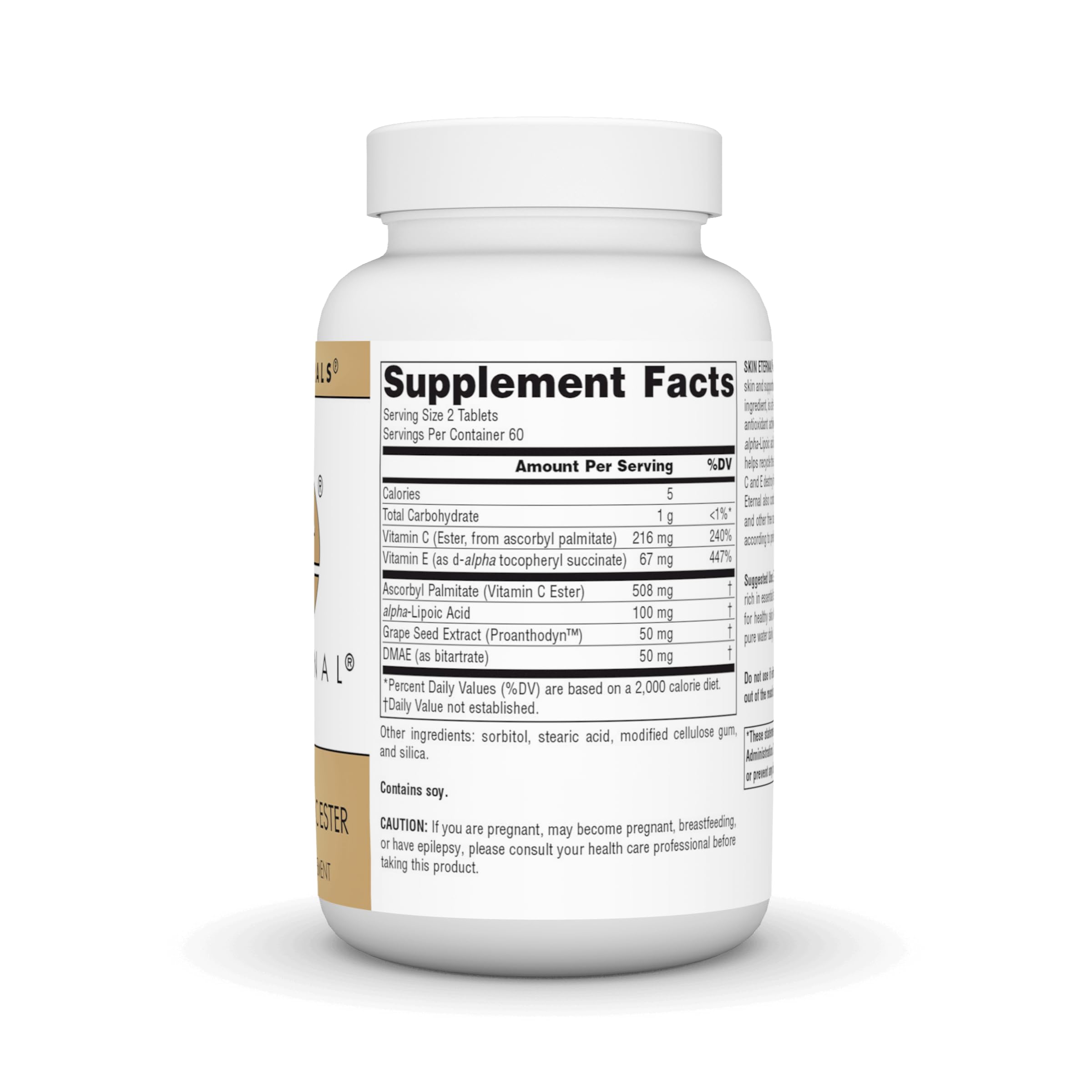 Close-up of Skin Eternal tablets