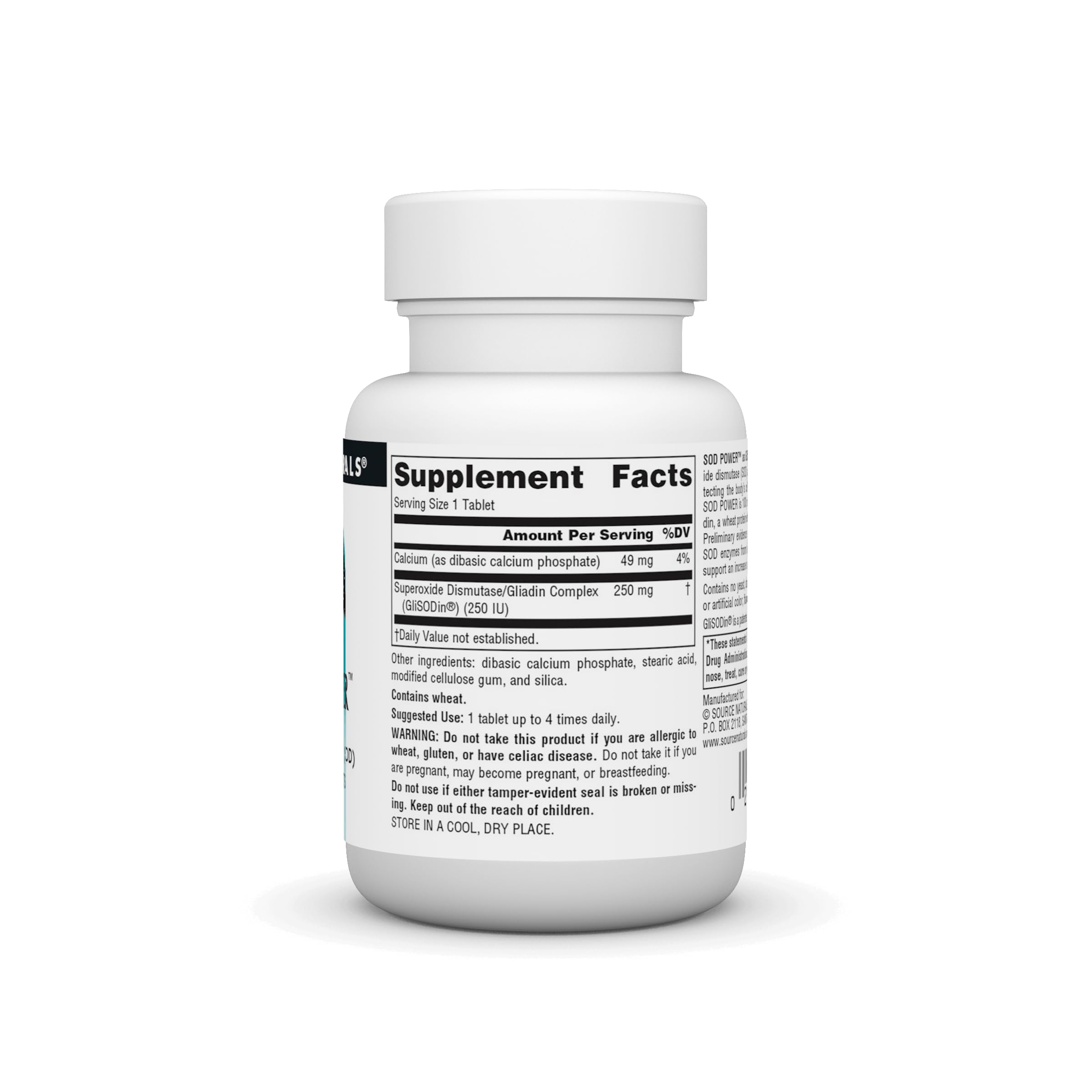 Close-up of Source Naturals SOD Power Glisodin bottle
