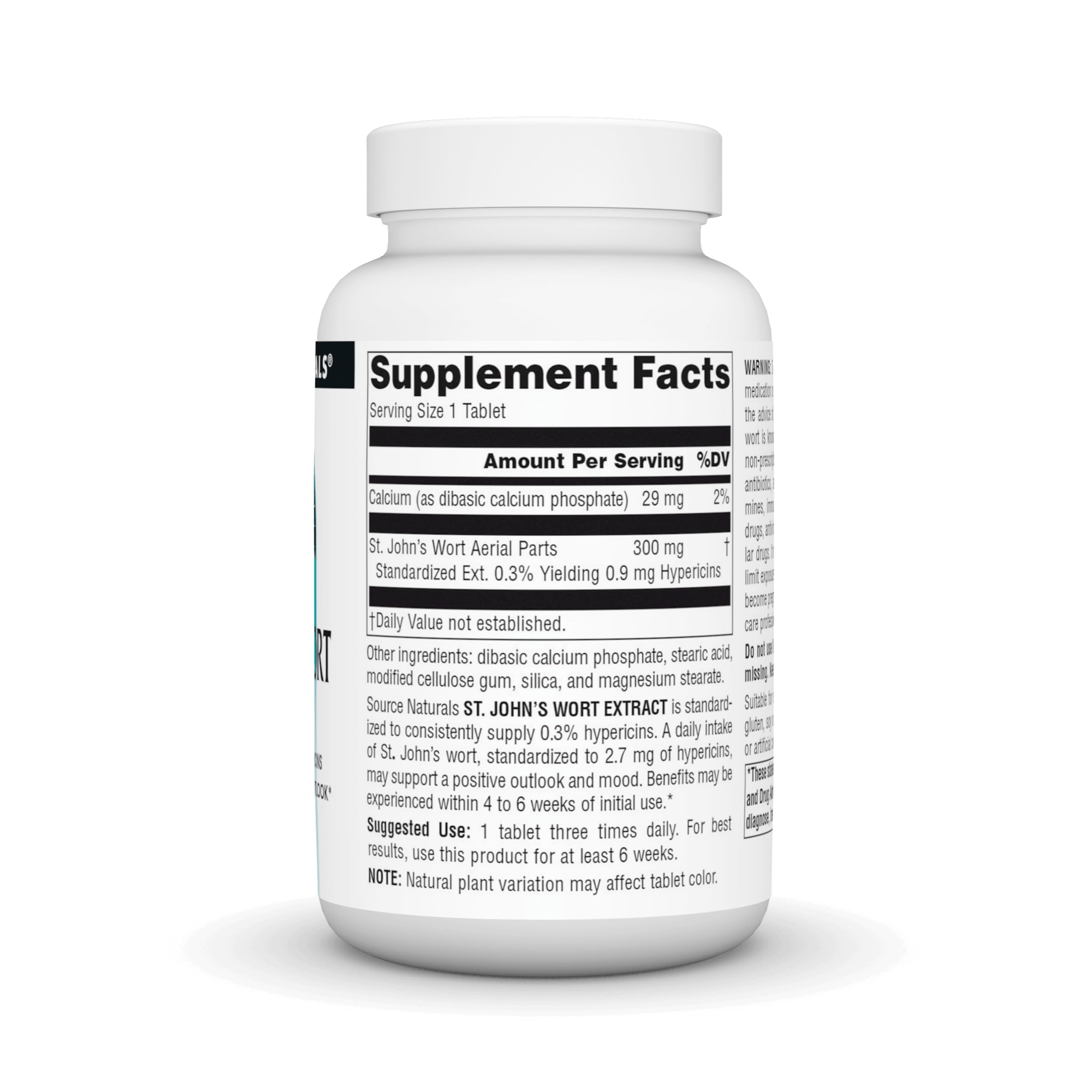 Front packaging of Source Naturals St. John's Wort Extract 300 mg