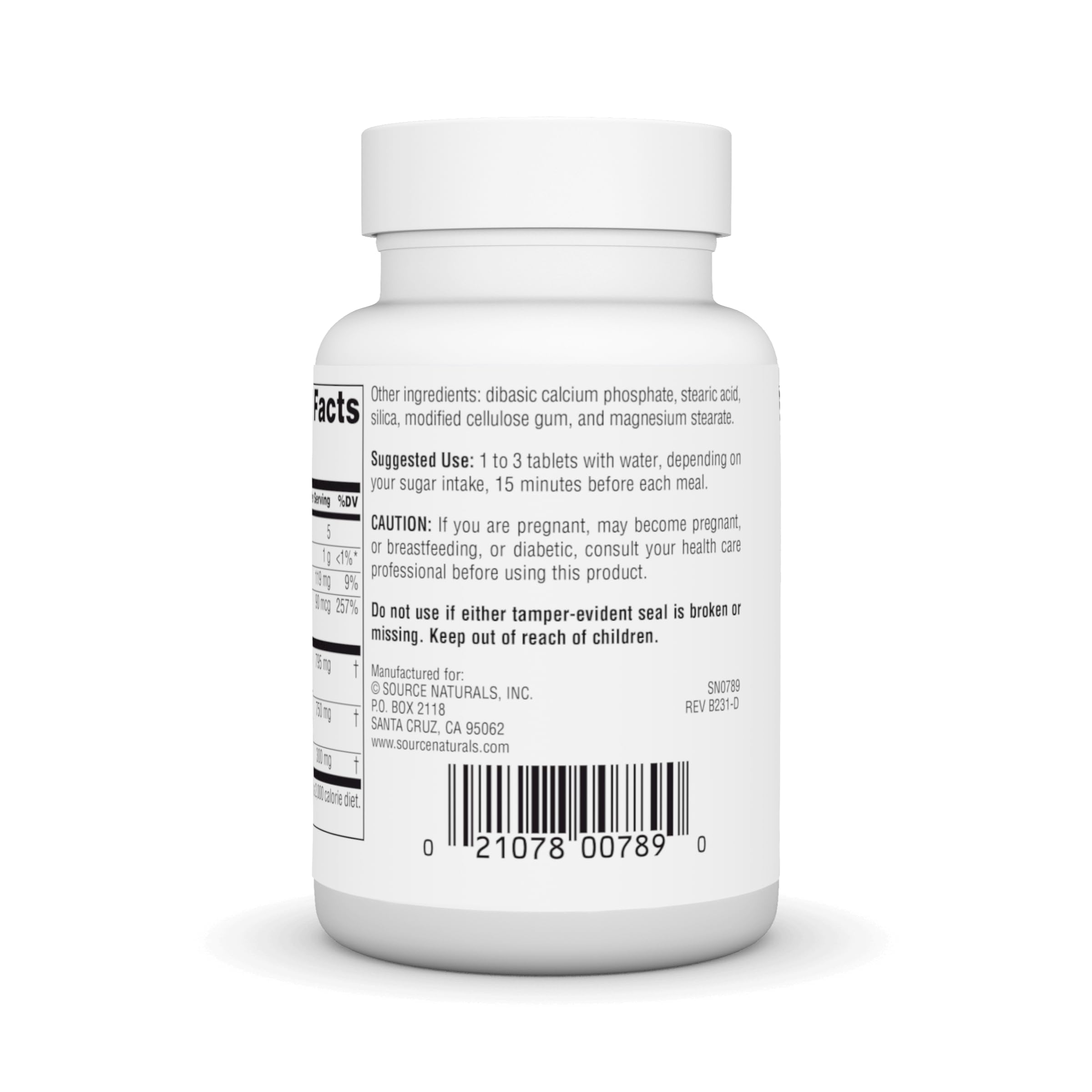 Packaging image highlighting 265 mg tablet option with 30 and 75 counts