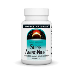 Source Naturals Super Amino Night bottle on white background