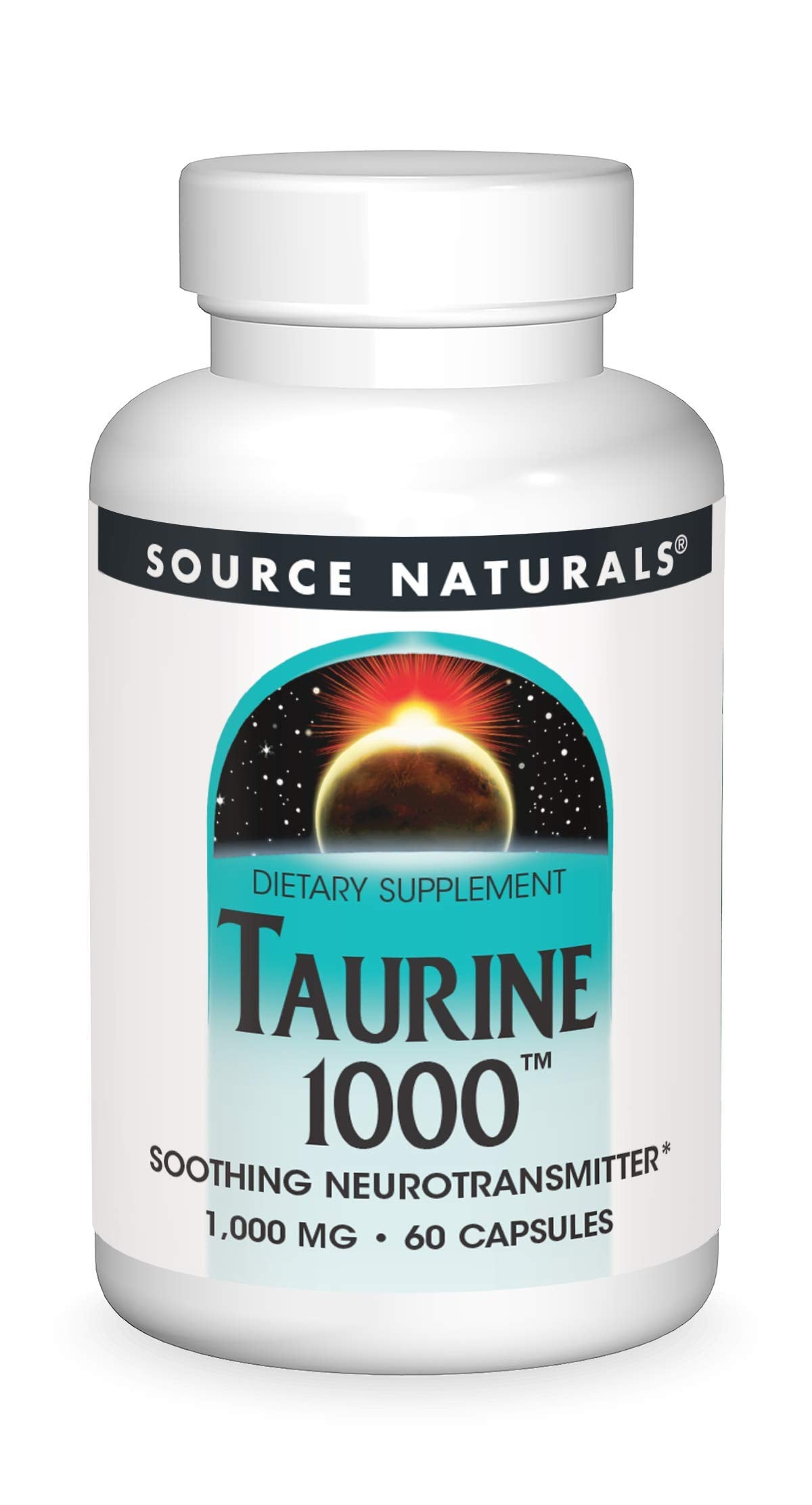 Source Naturals Taurine 1000 bottle front view