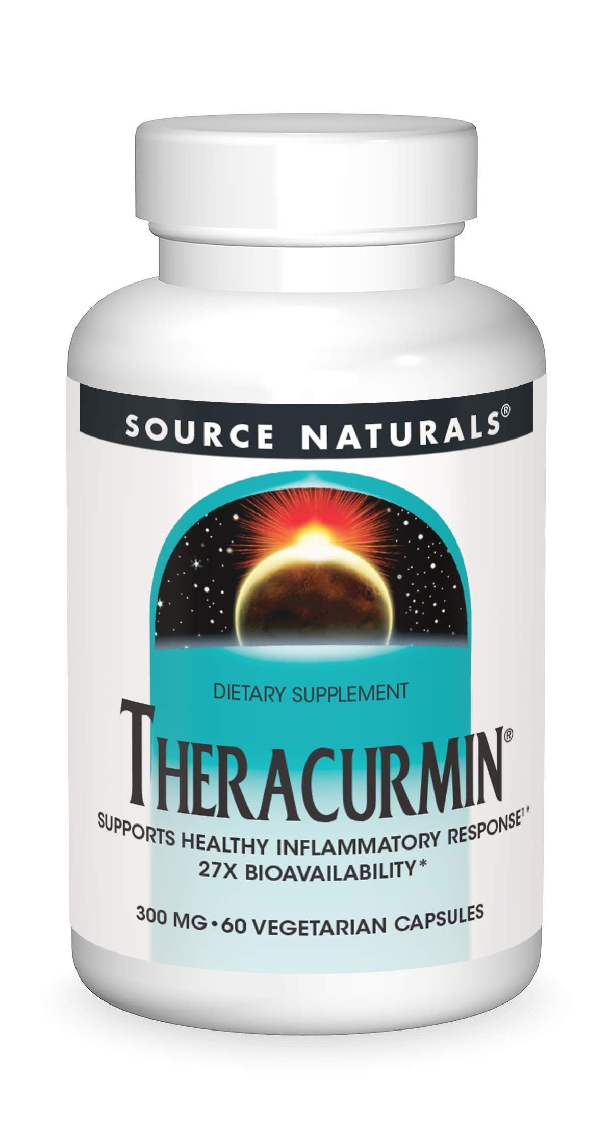 Product bottle of Source Naturals Theracurmin 300 mg, 60 vegetarian capsules