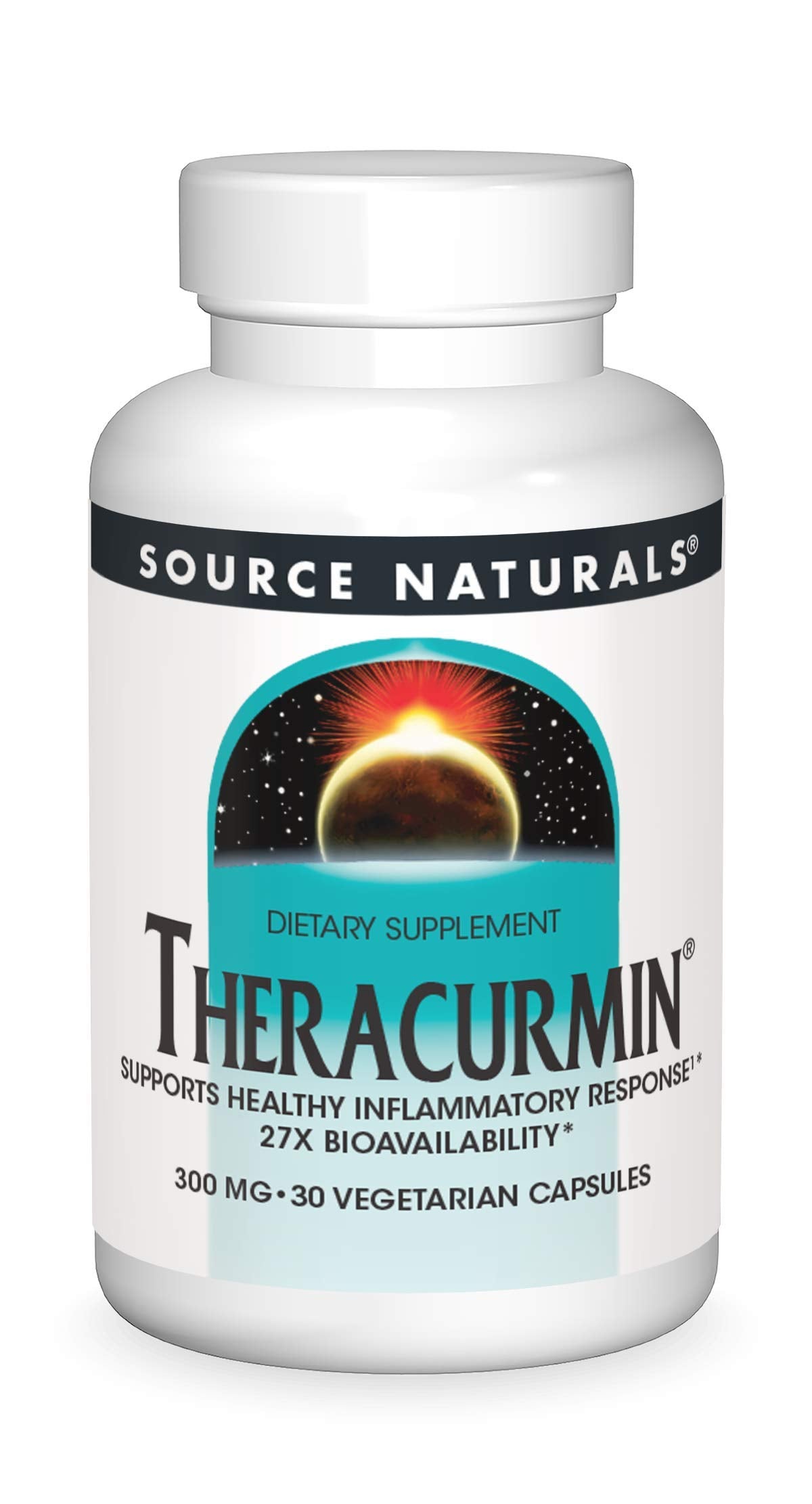 SOURCE NATURALS Theracurmin 300 mg vegetable capsule bottle – front view