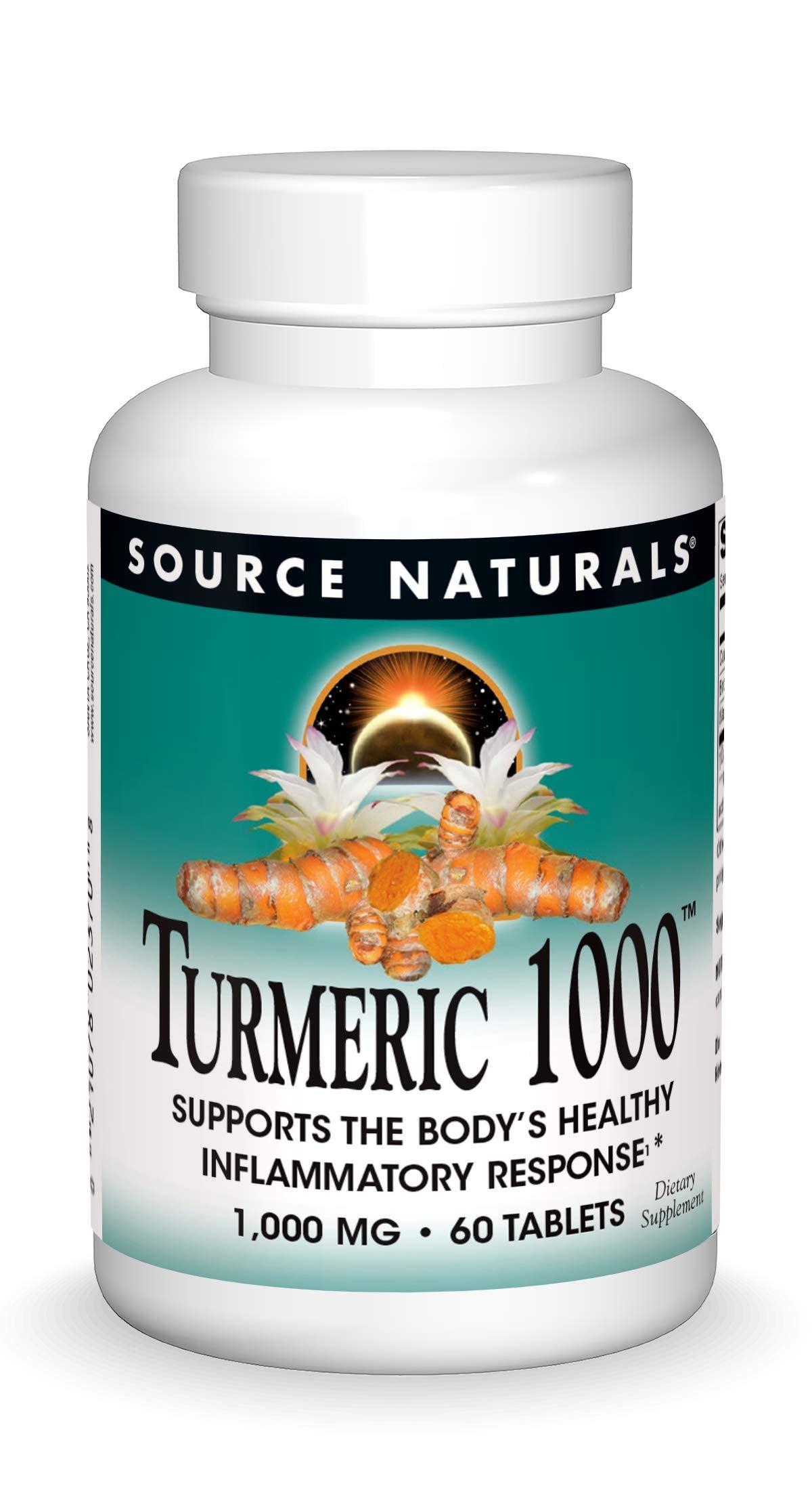 Front view of Source Naturals Turmeric 1000 bottle