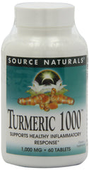 Ingredients panel for Source Naturals Turmeric 1000