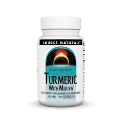 Source Naturals Turmeric with Meriva 500mg bottle – front view