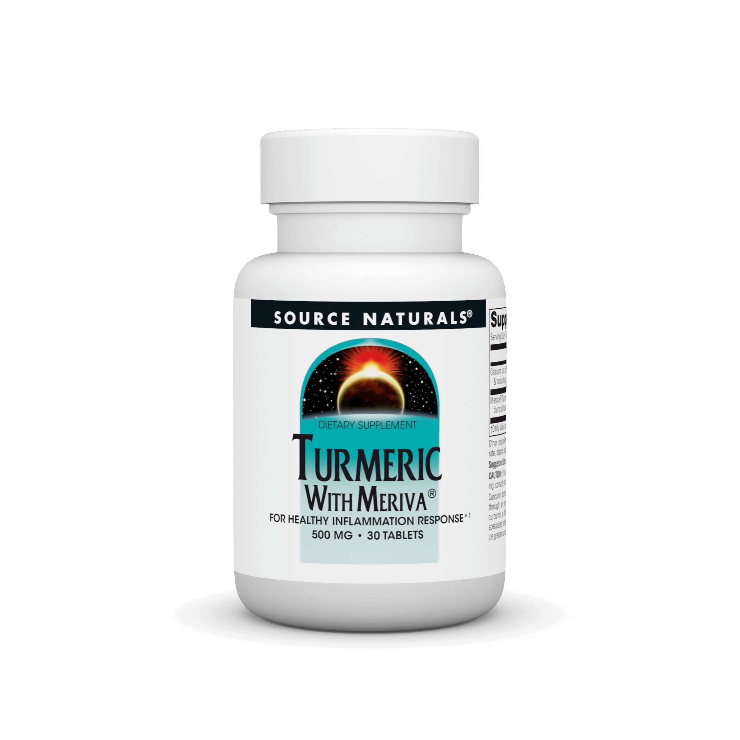 Bottle of Source Naturals Turmeric with Meriva 500mg - 30 tablets