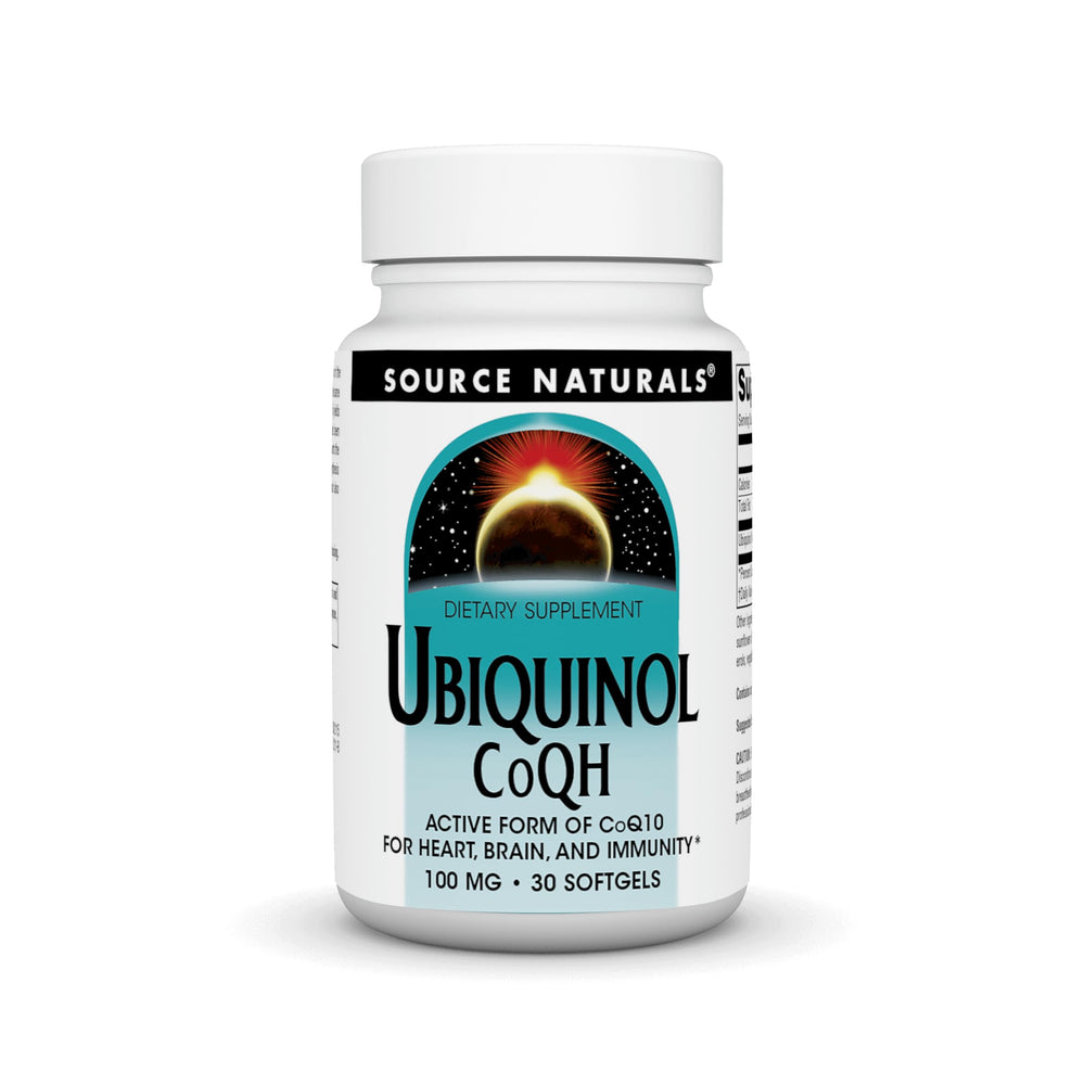 Source Naturals Ubiquinol CoQH 100 mg bottle label