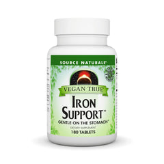Source Naturals Vegan True Iron Support bottle with 180 tablets