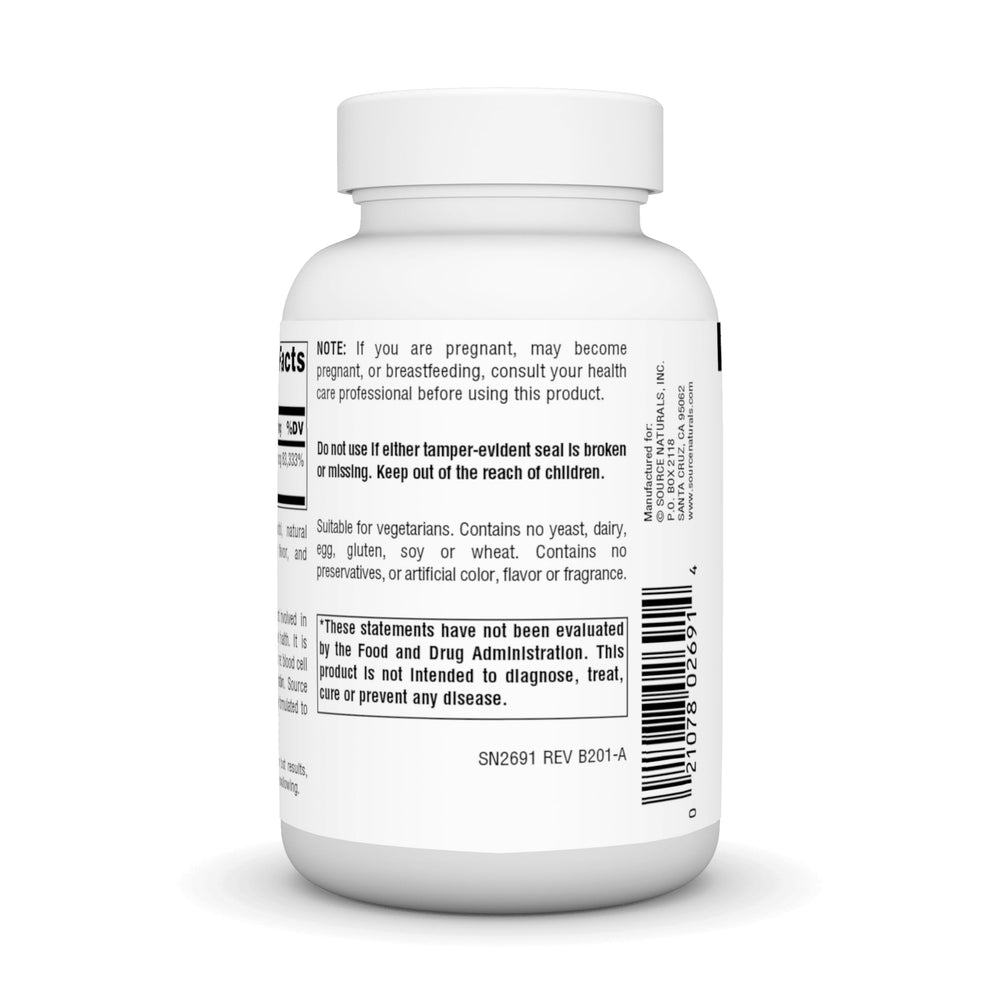 Source Naturals Vitamin B-12 packaging and bottle