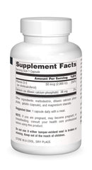 Usage directions showing suggested use of 1-2 capsules daily with a meal
