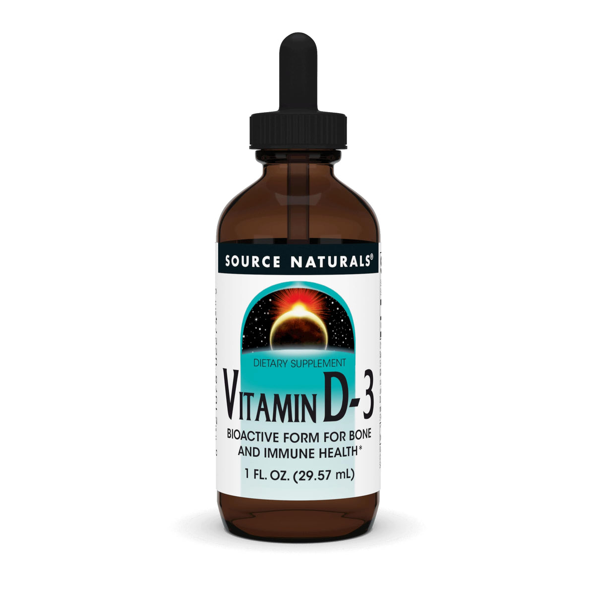 Source Naturals Vitamin D-3 Liquid Drops 2000 IU bottle with dropper