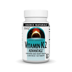 Bottle of Source Naturals Vitamin K2 Advantage with 120 tablets