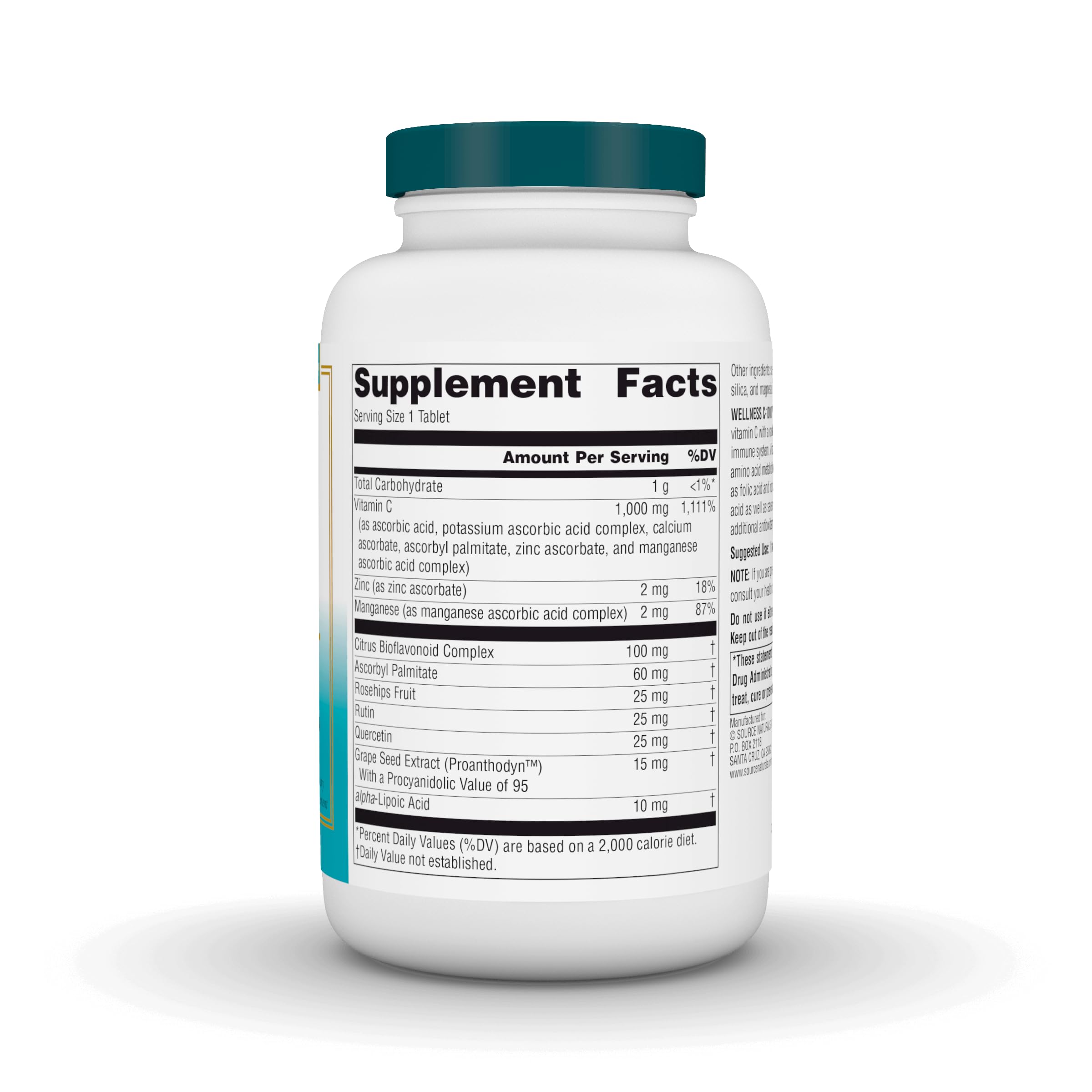 Source Naturals Wellness C-1000 bottle with label