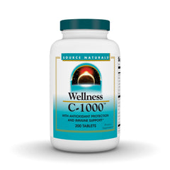 Front view of Source Naturals Wellness C-1000 bottle