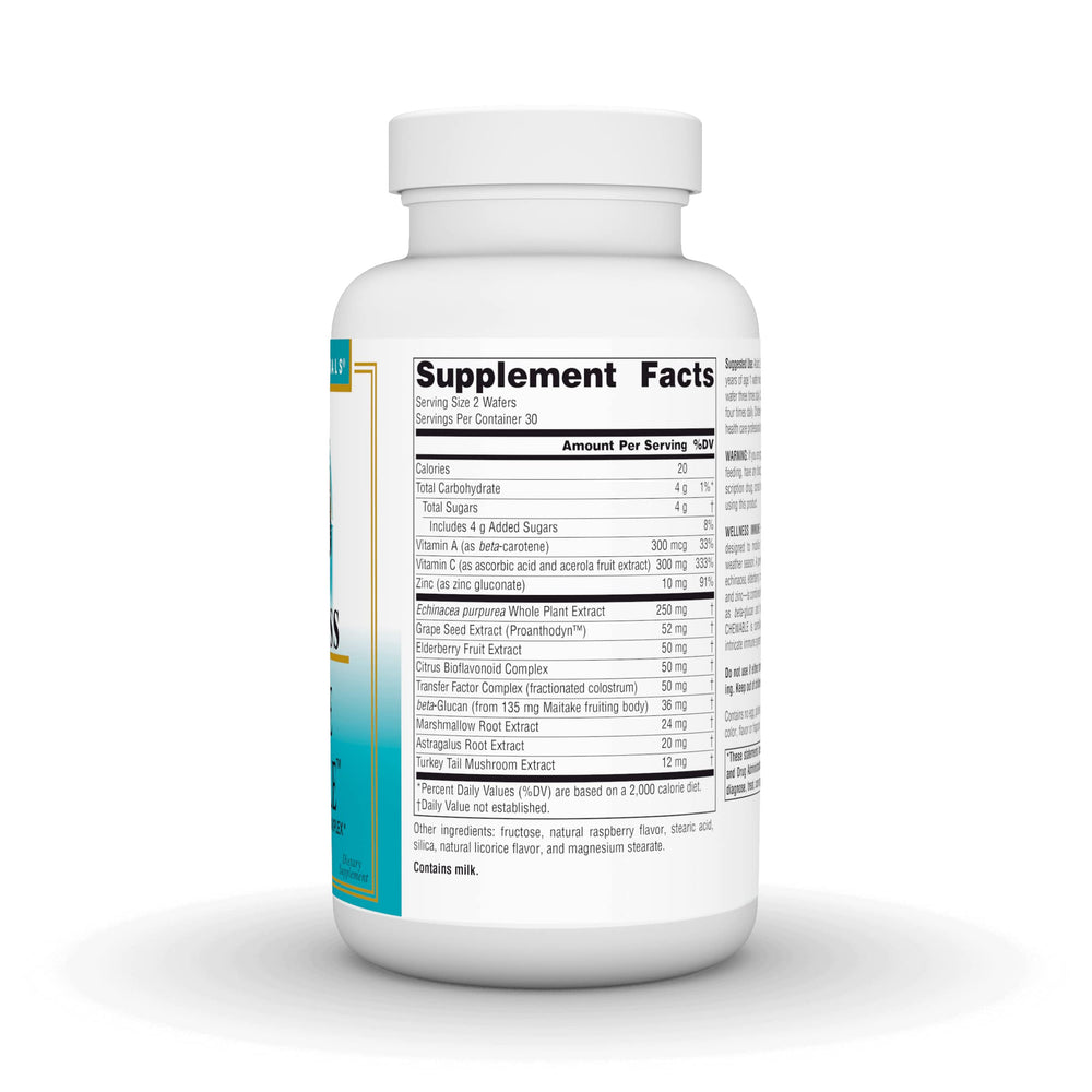 Packaging of Source Naturals Wellness Immune Chewable Defense Complex