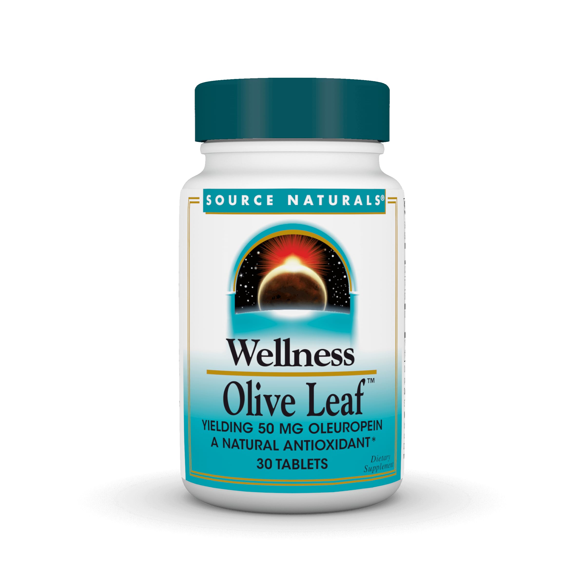 Source Naturals Wellness Olive Leaf 100 mg oleuropein tablets bottle