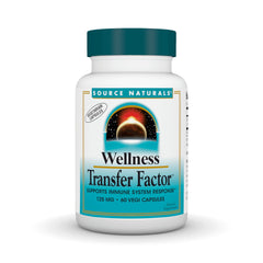 Bottle of Source Naturals Wellness Transfer Factor 125 mg 60 vegetarian capsules