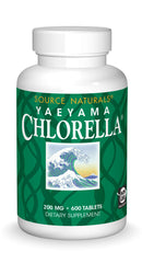Product front label: Source Naturals Yaeyama Chlorella Green Superfood with Plant-Based B12