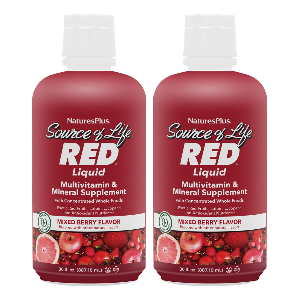 Hero image of NaturesPlus Source of Life RED Multivitamin Liquid 30oz two-pack