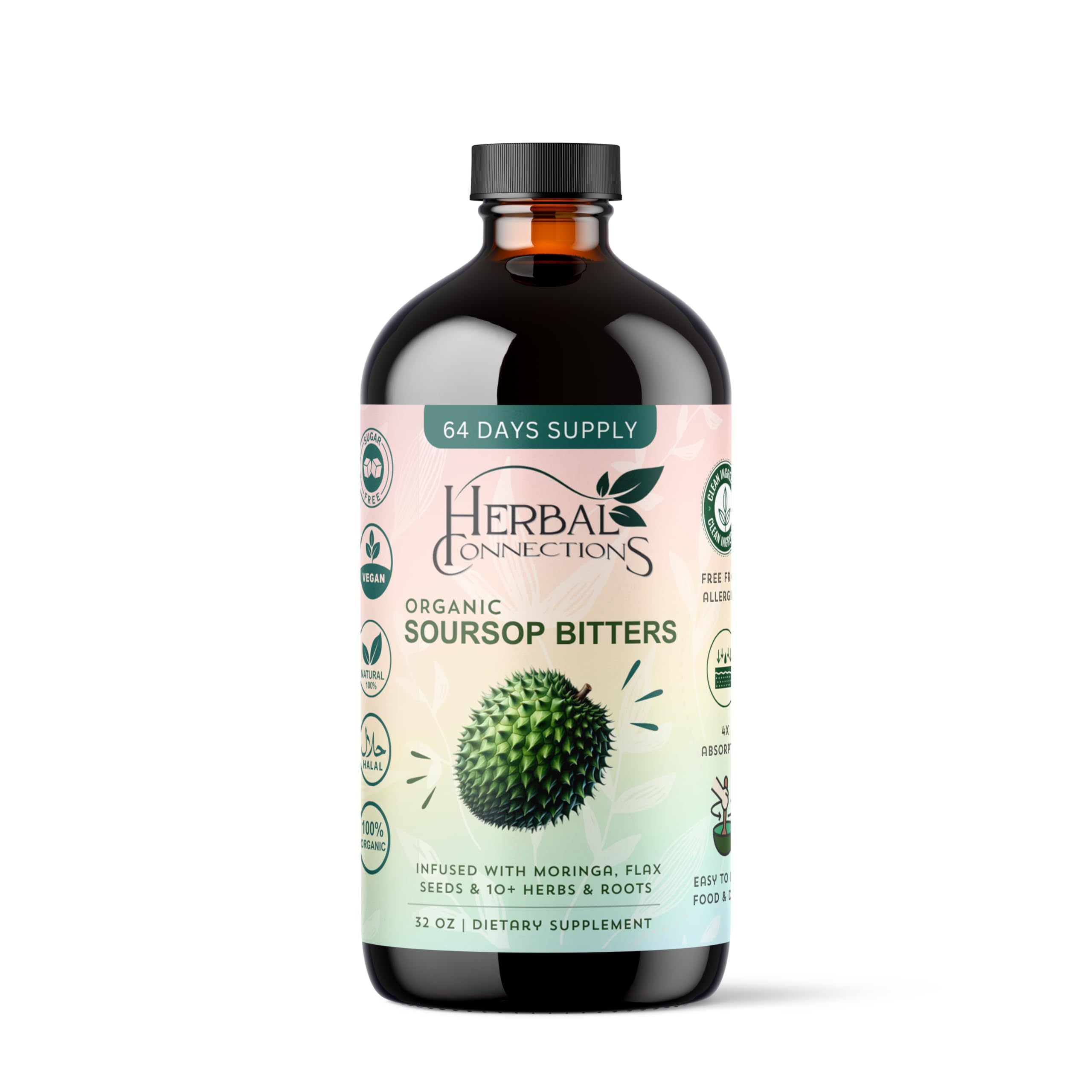 32oz bottle of Soursop Bitters Liquid