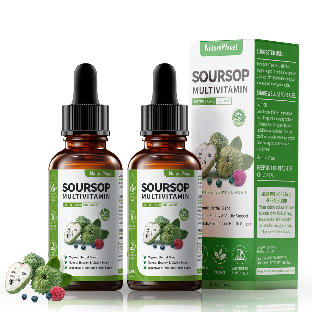 Soursop Bitters Liquid Drops bottle 120ml