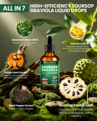 Close-up of Soursop Drops label