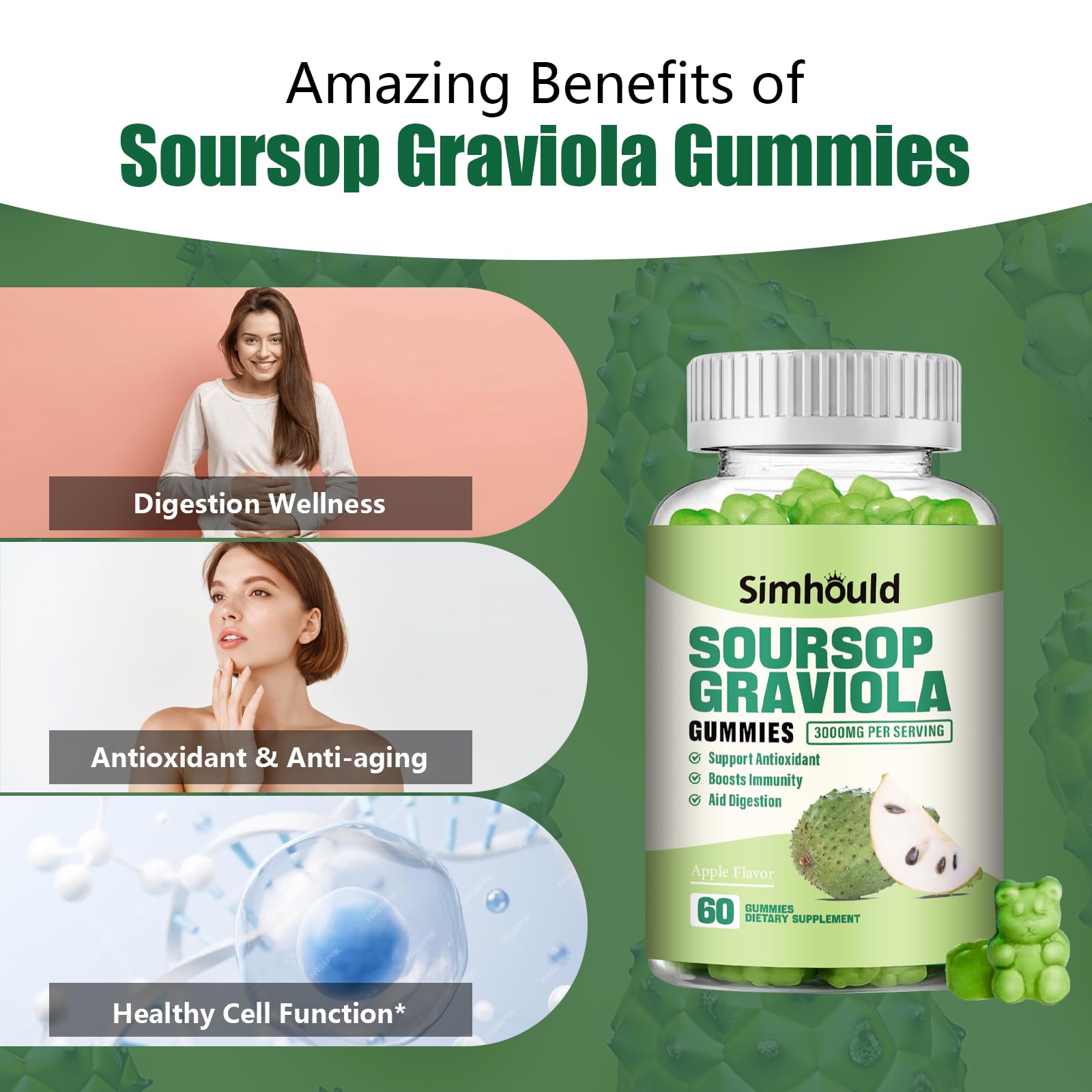 Gummies promoting digestive health with a pectin-based formula