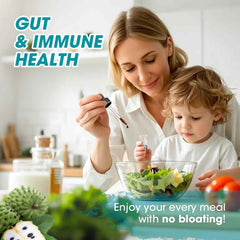 Close-up of Soursop Graviola liquid drop bottle label with elderberry and lion's mane