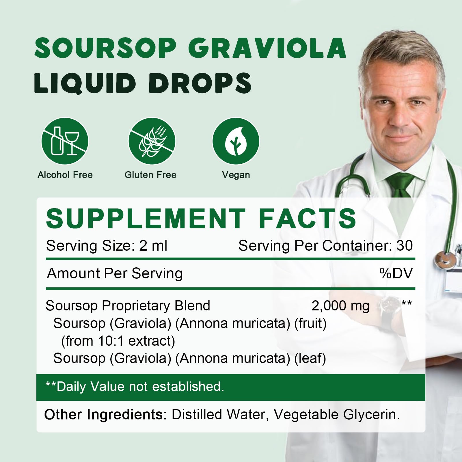Soursop flavor liquid drops on white background